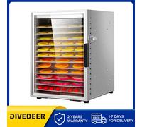 DIVEDEER Macchina per asciugare la frutta intelligente Alimenti Verdure Snack per animali domestici Carne Erbe medicinali Disidratatore Essiccatore 12 strati 6 strati 12 layer fruit dryer