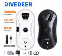 DIVEDEER Robot per la pulizia cinghia di spruzzo d'acqua intelligente funzione di spruzzo d'acqua automatica pulizia domestica in vetro magnetico antigoccia