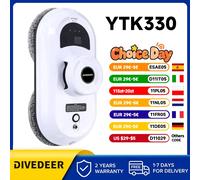 DIVEDEER Robot per la pulizia delle finestre Anti-caduta Specchio per vetro con aspirazione intelligente Telecomando senza fili Pulizia automatica del vetro