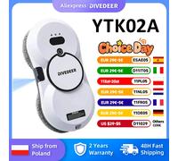 DIVEDEER Robot per la pulizia delle finestre Aspirapolvere elettrico anticaduta con grande spruzzo di aspirazione