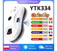 DIVEDEER Robot per la pulizia delle finestre con spruzzo automatico per la casa bianco/nero Salvietta intelligente Spruzzo d'acqua singolo Finestra di grandi dimensioni a molti piani