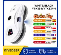 DIVEDEER Robot per la pulizia delle finestre Spray d'acqua Robot per finestre elettrico ultrasottile Aspirapolvere per la casa