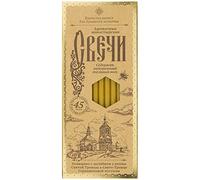 Diveevo 12 candele di cera d'api per preghiere a casa №80, qualità premium, in confezione potente, lunghezza: 185 mm, durata: circa 30 minuti (preghiera alla matrona di Mosa)