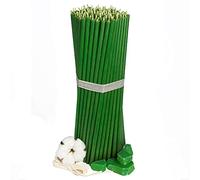 Diveevo Candele di cera d'api Nr. 40 - 100 pezzi I candele rituali di alta qualità L-26,5 cm Ø-7,15 mm I 120 min di durata di combustione in verde I 1 kg di candele sottili senza gocciolamento e fumo