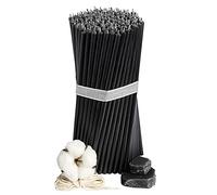 Diveevo Ritualkerzen Candele di cera d'api: nero, 150 pezzi, lunghezza 20,5 cm, diametro 6,6 mm, durata 80 min; naturali, antigoccia, senza fumo, chiese sottile, di cera d'api Nr. 60