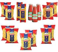 DIVELLA KIT 12 CONFEZIONI DI PASTA DA 500gr (FUSILLI, RIGATONI, PENNE ZITI, VERMICELLI, MISTA, PATERNOSTI RIGATI) + 3 BOTTIGLIE DI PASSATA DI POMODORO DA 640gr