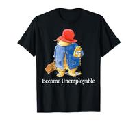 Diventa disoccupabile Orso Retro Vintage Divertente Trendy Maglietta