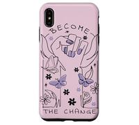 Diventa il cambiamento - Design a farfalla per l'empowerment femminista Custodia per iPhone XS Max