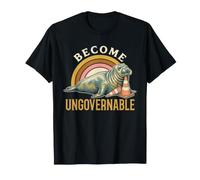 Diventa Ungovernable Funny Elephant Neil The Seal Animal Meme Maglietta