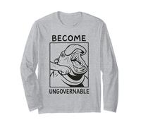Diventa Ungovernable Funny Hippo Meme Maglia a Manica