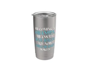 Diventare nonno significa che il mio papà Joke è ora Grand Dad Jokes Bicchiere termico in acciaio inox doppia parete