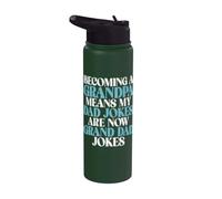 Diventare nonno significa che il mio papà Joke è ora Grand Dad Jokes Stainless Steel Insulated Water Bottle