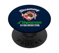 Diventare vegetariano è una bistecca mancata PopSockets PopGrip Adesivo