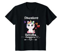 Diventerò Sorella Maggiore Unicorno per Bambina Maglietta