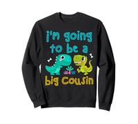 Diventerò Un Cugino Maggiore Funny Dino Lovers Cousin Crew Felpa