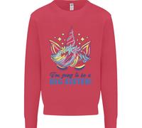 Diventerò Una Grande Sorella Felpa Con Cappuccio Unicorn Uomo