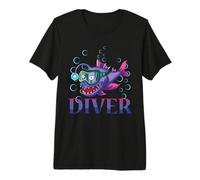 Diver Pesce Subacqueo Maglietta Premium