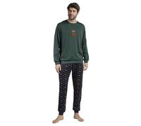 Diver Pigiama a maniche lunghe My Dog da uomo, Kaki, XL