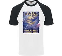 Diver Same Planet Different World Maglietta A Maniche Corte Da Baseball Per Uomo