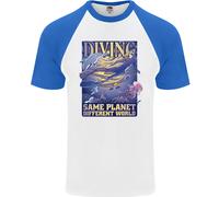Diver Same Planet Different World Maglietta A Maniche Corte Da Baseball Per Uomo