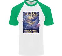 Diver Same Planet Different World Maglietta A Maniche Corte Da Baseball Per Uomo