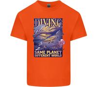 Diver Same Planet Different World Maglietta Bambini Ragazzi Ragazze