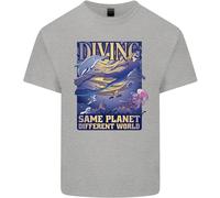 Diver Same Planet Different World Maglietta Bambini Ragazzi Ragazze