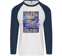 Diver Same Planet Different World Uomo L/S Baseball T-Shirt