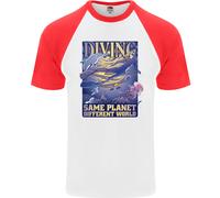 Diver Same Planet Different World Uomo S/S Baseball T-Shirt
