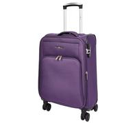 Divergent Retail Borsa da viaggio con 8 ruote, espandibile, morbida, trolley Diego, viola, Viola, Cabin, Leggero a 8 ruote