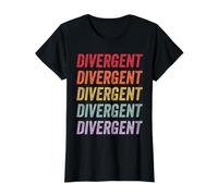 Divergente Maglietta con Stampa Grafica Economica, Donna, Nero, M