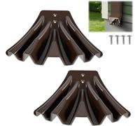 Divergente Pioggia per Protezione Fondamenta Divergente Pioggia(brown) | Materiale ABS robusto, resistenza UV, durata anni, set da 2 pezzi, nero bianco marrone