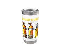Divers Dieta Divertente Immersioni Immersioni Nitrox Air Dieta Umorismo Uomini Bicchiere termico in acciaio inox doppia parete