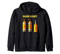 Divers Dieta Divertente Immersioni Immersioni Nitrox Air Dieta Umorismo Uomini Felpa con Cappuccio