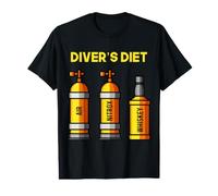 Divers Dieta Divertente Immersioni Immersioni Nitrox Air Dieta Umorismo Uomini Maglietta con Stampa Grafica Economica