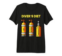 Divers Dieta Divertente Immersioni Immersioni Nitrox Air Dieta Umorismo Uomini Maglietta Premium