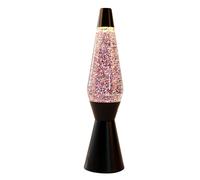 divers - Lavalamp Zwart/Roze Glitter 40cm NUOVO