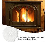 Diverse applicazioni con questo cavo di tenuta per forno realizzato in fibra di vetro ad alta resistenza; lunghezza 2 5 m con opzioni di dimensioni (2,5 m x 10 mm)