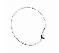 Diverse misure in acciaio inox pieghevole Twist Key Ring Round Keychain Compatibile per Home Car Nero 1,5 x 150 mm Elegante e popolare. Durability