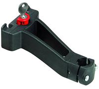 KLICKfix Supporto da bicicletta per borsa anteriore 22.2/25.4 mm Argento con chiave