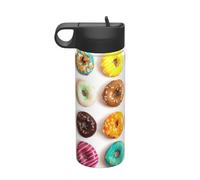 Diversi Sapori di Ciambelle Stampa Viaggio 18oz Sport Isolato Bollitore Bottiglia di Acqua Bollitore In Acciaio Inox Tazza Portatile