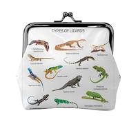 Diversi tipi di portafogli lucertola da donna, portamonete da donna, piccolo portafoglio da donna, adatto per le donne, elegante e personalizzato, nero, taglia unica, Art Deco, Nero , Taglia unica,