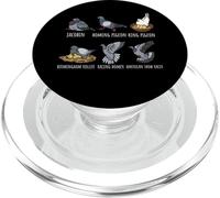 Diversi tipi di razza di piccioni viaggiatori per gli amanti degli uccelli dei piccioni PopSockets PopGrip per MagSafe