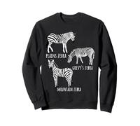Diversi Tipi di Specie Zebra per Gli Amanti degli Animali Selvatici Felpa