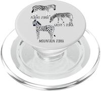 Diversi tipi di specie zebra per gli amanti degli animali selvatici PopSockets PopGrip per MagSafe