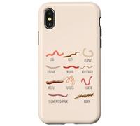 Diversi tipi di vermi per giardinieri amanti della natura educatori Custodia per iPhone X/XS
