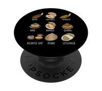Diversi tipi di vongole Razza Collection, Carino Vongole Amanti PopSockets PopGrip Adesivo