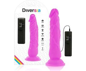 DIVERSIA Dildo Flexible con VIBRACION 21 CM - Lila