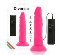 DIVERSIA Dildo Flexible con VIBRACION 23 CM - Pink