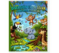 Diversión en la selva libro para colorear